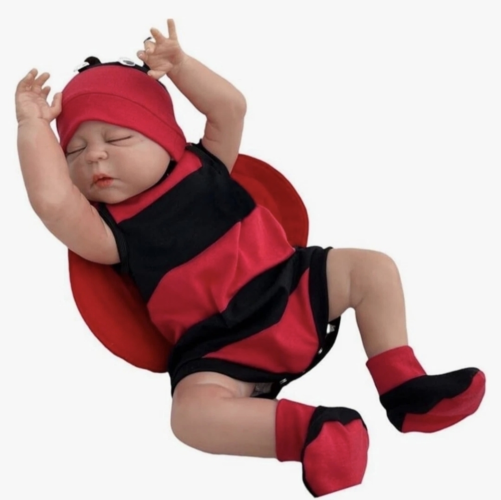 Ladybug Costume Girl/ Boy Romper w/ Wing 0-3M